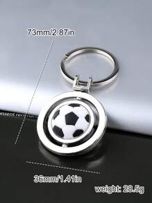 1 Customized Sports Style Keychain Basketball, Football Mini Metal Pendant Bag Accessory, Customized Text, Fun Gift