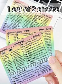 1pc English Keyboard Shortcut Stickers For All Laptop Models