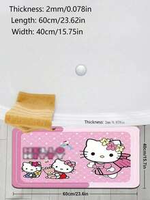1 pezzo Tappetino da bagno a tema cartoni animati Sanrio Hello Kitty Melody, tappeto da bagno, tappetino da bagno morbido, tappetino da pavimento per vasca da bagno e lavandino. Tappeto con gatto cartoni animati, tappetino da pavimento morbido antiscivolo per uso domestico. Tappetino decorativo da camera da letto.
