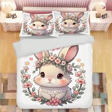 3PCS Customized Cartoon Animal Duvet Cover, Personalized Bedding Set, Children'S Twin Bed Size Duvet Cover, Modern Bedding, Suitable For Boys And Girls To Create A Modern Sleeping Space,Suggest Uploading Clear Images With A Resolution Exceeding 1000 Pixels. - Multicolor - View 2