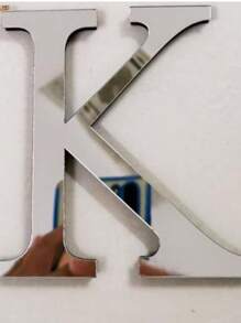 Pegatinas decorativas de pared de letras de espejo acrílico 3D gruesas, 10cm/15cm/20cm letras autoadhesivas extraíbles de espejo acrílico, resistentes al agua y a la corrosión