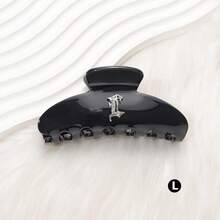 1 Piece Personalized Name Black Basic Vintage Letters Rhinestone Women Hair Claw Clip For Women - Black - View 19