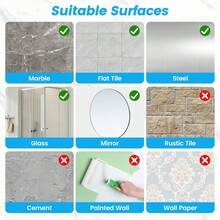 壁挂式淋浴皂液器，400毫升洗发水和护发素分配器，适用于浴室、卫生间、酒店厨房壁挂式洗手液分配器（黑色，穿孔） - 黑色 - 查看 5