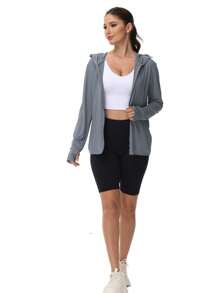 Sun Protection Clothing Summer UPF 50+ UV Women Ice Silk Breathable Jacket UV Protection Outdoor Sunscreen Hooded Thin Fishing Clothing