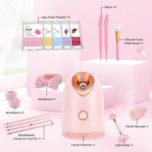 Pjordo Facial Steamer Spa Kit  Nano Ionic Face Steamer For Deep Hydration And Moisturization, Home Sauna Spa Sprayer With 17 Pieces Skin Care Tools, Self Care Gifts For Women - 查看 7