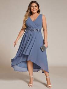 EVERPRETTY 优雅雪纺贴花伴娘婚礼宾客礼服