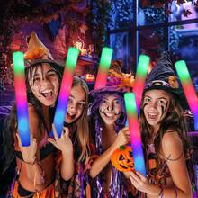 15/50 支荧光棒，荧光棒散装派对装，LED 泡沫荧光棒，带 3 种闪烁模式，夜光派对用品，发光泡沫棒，适用于婚礼、生日、派对、音乐节、音乐会、圣诞节、万圣节、露营、舞池道具 - 白色 - 查看 8