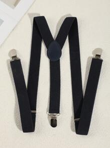 1pc Men Solid Color Elastic Adjustable Y-Shape Belts/Suspenders, Suitable For Casual, Travel, Shirt & Business Outfits