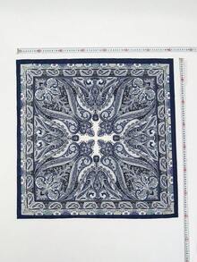 1 件女士佩斯利印花头巾，丝绸头巾优雅头巾适合日常佩戴骷髅骨架