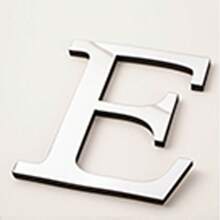 Pegatinas decorativas de pared de letras de espejo acrílico 3D gruesas, 10cm/15cm/20cm letras autoadhesivas extraíbles de espejo acrílico, resistentes al agua y a la corrosión