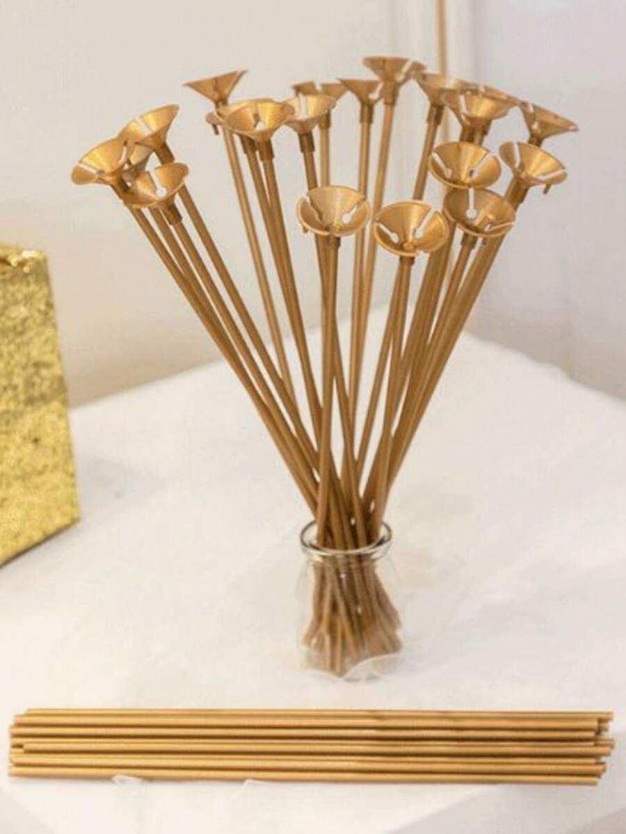 100/50/10支装塑料气球棒，适用于婚礼、生日及其他场合（32厘米/40厘米），情人节、婚礼、生日、派对气球填充及装饰配件，父亲节、母亲节、周年纪念日 - 彩色 - 查看 1