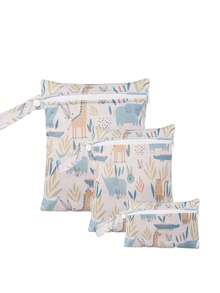 Elinfant 3 peças de bolsas de armazenamento portáteis à prova d'água, bolsas de natação com separação para seco e molhado, bolsas de armazenamento de praia anti-areia e poeira, presentes de Halloween, Ação de Graças, batismo de bebê, presentes de decoração para casa - Multicolorido - Ver 2