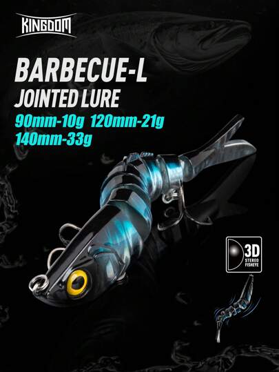 KINGDOM Kingdom Barbecue-L Fishing Lures Multi Jointed Sections Bait 90mm 120mm 140mm Artificial Hard Sea Swimming Baits