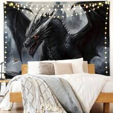 1 Pc Bohemian Tapestry Wall Hanging, Beige White Floral Tapestry With Dotted Daisy Medallion Print Bedroom Boho Hippie Home Decor Rama Decoration Rama Gifts Birthday Graduation