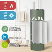 1 Piece Of 20oz Holiday Casual Style Custom Straight Cup, Stainless Steel Cup, Custom Name, Custom Text, Selected Pattern, Comes With Stainless Steel Straw And Straw Brush, Double-Sided Design, Hot And Cold Safety, Double-Layer Insulation, A Perfect Gift For Summer Vacation, Beach Leisure Drinking Cup