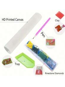 1 pezzo Kit di pittura a diamante con motivo di pioggia di meteoriti e fiori per adulti, arte a diamante, arte a diamante rosa, kit di arte a diamante 5D fai-da-te con perforazione completa, decorazione per la casa, senza cornice, 30x40cm, 40x50cm, 50x60cm