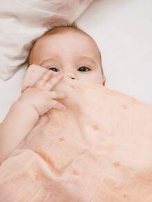 GLLQUEN BABY Receiving Blanket 3 Packs, Boy Cotton Muslin Swaddle Blankets Girl Newborn Squares Breathable & Soft Thin Baby Blankets Cloths Double Absorbent Infant Swaddling Wrap, For Mouth And Hands, Oeko-Tex Certificated