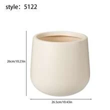 1 pieza Maceta de cerámica extra grande, Maceta de plástico con bola de piedra artificial, Maceta de pie para planta artificial, Maceta redonda de plástico de doble capa de gran diámetro, Maceta para suculentas con bandeja, Maceta para árbol, Bola redonda grande para decoración del hogar, Maceta para planta artificial verde para hotel
