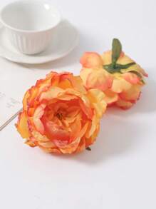 5pcs Artificial Peony Flower Hair Accessories, Handmade Hair Clips For Bridal Hairstyle, Wedding Photography Props, Multiple Colors Available