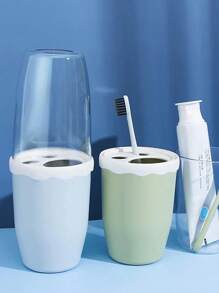 1pc Minimalist Mouthwash Toothbrush Cup Home Dental Cup Toothpaste Portable Travel Set Couple Toothbrush Holder Oral Care Set Back To School