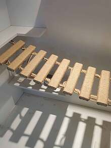 1 Sturdy Fir Wood Cat Ladder With Rope - Great For Playing, Climbing And Scratching Maximum Weight 26 Lbs | Great For Indoor Cats, Cat Wall Climbing System - Brown - View 3