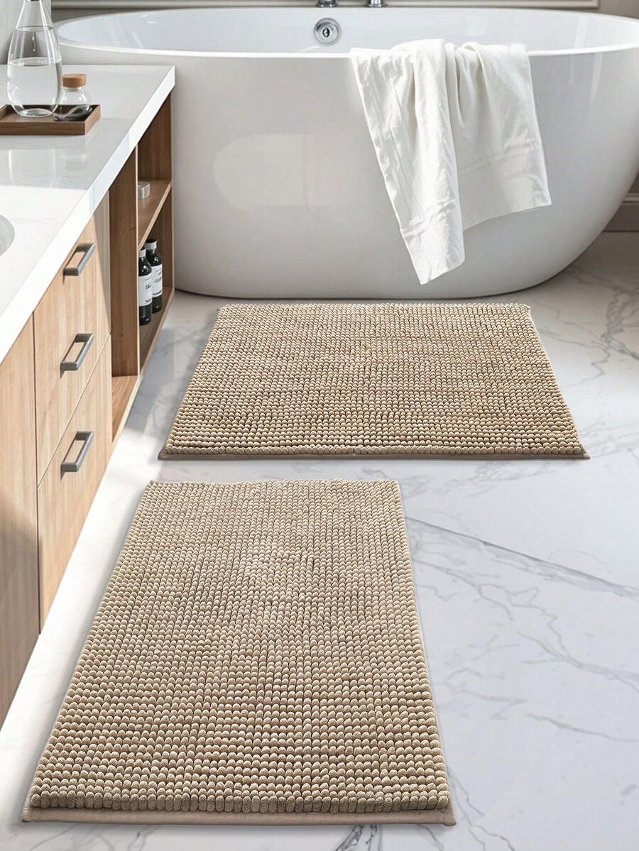 DAJIANG 2 tấm thảm nhà tắm Chenille, dày và sang trọng, màu kaki, thấm hút nhanh, đế chống trượt, thảm phòng tắm thoải mái, thảm trang trí, dày và mềm, có thể giặt bằng máy, thích hợp cho vòi hoa sen, phòng tắm, phòng khách, nhà bếp, phòng ngủ, thảm chùi chân, trang trí nhà cửa, trang trí lễ hội, thảm lối vào, thảm trải sàn, mùa thu, mùa đông, trang trí phòng ngủ, trang trí mùa thu, thảm, halloween, trang trí lễ tạ ơn, thảm nhà bếp trang trí giáng sinh