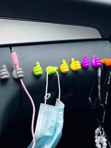 5pcs/2pcs/1pc-Pack Random Color Creative Multifunctional Heavy Duty Thumb Hooks, No Trace Left, With Adhesive (New Version)