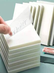 1pc Transparent Sticky Notes, High-Quality Adhesive Memo Pads, Waterproof And Writable, Suitable For Students