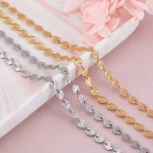 1m/Pack Stainless Steel Round Patterned Chain, Sunflower Chain, For DIY Jewelry Making Necklace Bracelet Accessories - H2838 - View 7
