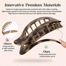 4Pcs Large Flat Round Hair Claws - Strong Hold For Thick Hair - C - View 8