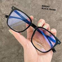 1pc Premium Color-Changing Black Frame Glasses , Transition From Black To Grey To Brown, Stylish Fashion Glasses Suitable For Sun Protection, Office, Computer Use, No-Makeup Face Wear For Summer Beach Vacation,Outdoor,Travel