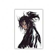 1/3 piezas Carteles de arte de pared de anime japonés vintage, manga Miyamoto Musashi Vagabond Bushido Warrior, impresiones de pintura de canvas, decoración del hogar, marco opcional