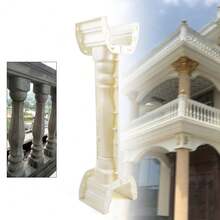 2Pcs Roman Column Mold, 35" Railing Moulds Balustrade Mold Plastic Roman Column Concrete Plaster Cement Casting Garden - 白色 - 查看 1