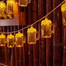 1 Peça Luzes de Corda LED em Formato de Lagosta e Cerveja, Adequadas para Quarto, Casa, Casamento, Aniversário, Festa, Acampamento ao Ar Livre, Decoração Externa, Iluminação de Atmosfera