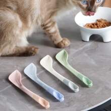 1Pc Unisex Pet Can Spoon, Cat Food Can Specific Spoon, Universal Spoon For Pet Canned Food Pet Can Spoon, Long Handled Spoon For Dog And Cat Food Mixing, Can Opener Spoon Multi-Angle Scraper Scoop Suitable For Canned Cat Food & Dry Kibble, Mixing, And Covering Canned Food, Including Can Opener, Pet Feeding Supplies Cat Necessities Puppy Keep Dog Things Dog Accessories Dog Stuff