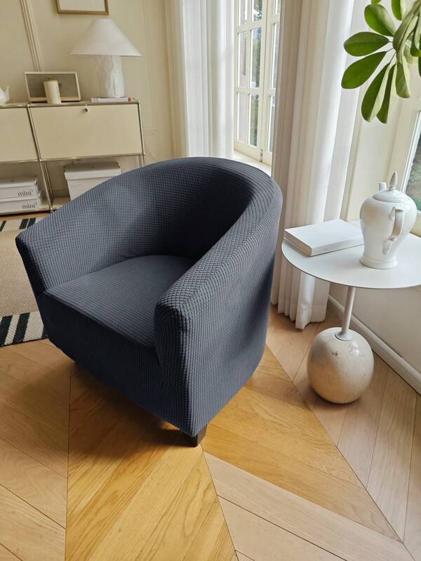 1pc/2pcs Stretch Chair Cover, Jacquard Sofa Cover, Anti-Scratch Chair Slipcover, Machine Washable, Suitable For Club Armchair, Living Room And Bedroom Chair, Stylish Home Decor Chair Cover