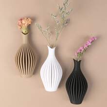 Wavy Vase Hanging Wall Vase, Suitable For Living Room, Office, Bedroom, Indoor Decoration, Ideal Gift, Plastic Material Home Decor Room Decor Flower Vase Glass Vase