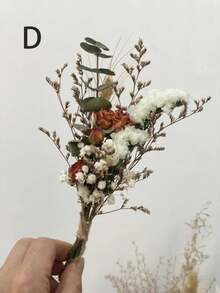 1/2/3/4/6/8/10/12pcs Mini Dry Flowers, Bridesmaid Wrist Corsage, Wedding Party Boutonniere, DIY Craft, Home Decor, Bridal Vase, Thanksgiving, Christmas, Fall Harvest Decoration - Multicolor - View 24