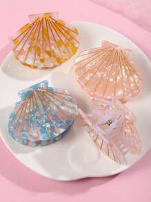 1pc Korean Style Acetate Cute Mini Shell Hair Claw Clip, Bite Bangs/Short Hair Clip, Sweet Hair Accessories Hair Clips Hair Jaw Clip Hair Clamps Hair Clutch Hair Catcher Clip