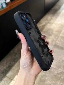 迷彩彩绘凹槽新款黑色防摔加厚简约时尚外壳兼容 16 ProMax / 13 / 16 / 15，彩绘15 ProMax，P13手机壳P14女款P11软壳P12防摔XS.XR /78P.78GES2 16/15/ XR / 16 PROMAX/7P8P/P12PROMAX/P13PROMAX/P14PROMAX /P13/P14/P11/P12/P14女款软防摔XS/S/XSMAX/78GES手机壳保护套 - 彩色 - 查看 4