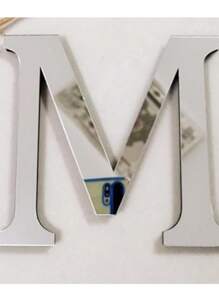 Pegatinas decorativas de pared de letras de espejo acrílico 3D gruesas, 10cm/15cm/20cm letras autoadhesivas extraíbles de espejo acrílico, resistentes al agua y a la corrosión