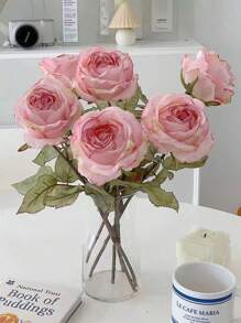 1/3pcs 19.7inch Long Stem Rose Artificial Flower, Burnt Rose, For DIY Flower Wall, Scene Layout, Living Room And Bedroom Vase Floral Art, Wedding, Party, Garden Decoration, Table Centerpiece, Home Decor,Room Decor,Bedroom Decor,Mother's Day Gifts, Birthday, Graduation Decoration, Back To School Season