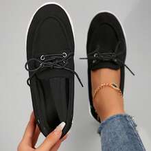 Women Comfort Shoes Soft Moccasin Style Slip Ons For Casual And Work Wear - 黑色 - 查看 5