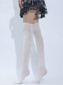 1 Pair Sexy Faux Thigh High Stockings Pantyhose Splice