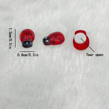 6pcs/Pack Cute Ladybug Shaped Car Decorative Accessories - Red and Black - View 3