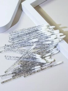 100/50 Piece Disposable Lipstick Brush Set - Lipstick And Lip Gloss Applicator Makeup Tool Set. Can Be Used For Applying Lipstick, Cleaning Mascara, And As A Lip Makeup Brush. Perfect For Christmas, Valentine's Day, And Back-To-School Seasons. - Multicolor - View 10