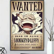 ONE PIECE Set de 1/2/3/6 pósteres de pared de , pósteres de "Se Busca" con personajes como Shanks, Sabo, Ace, Boa Hancock, Trafalgar Law, Gol D. Roger, Yamato, etc. (sin marco)