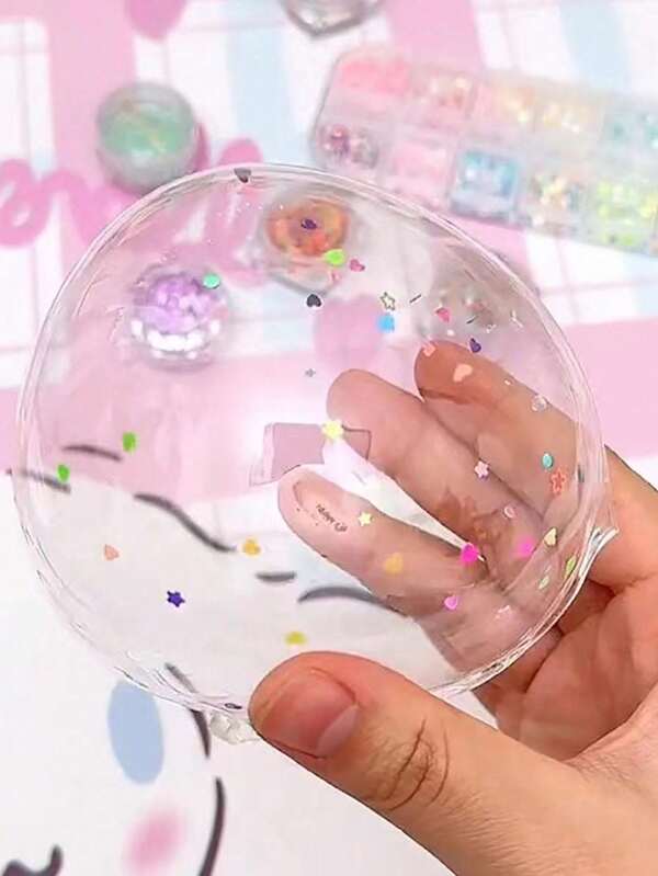 Sparkly Transparent Colorful Nano Double-Sided Tape, 5cm Wide Glitter Magical Adhesive Roll, Handmade DIY Bubble Blowing Stress Relief Toy, Suitable For Back-To-School, Party, Birthday, Arts And Crafts Gifts