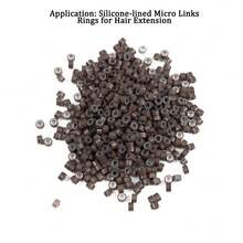 1000 件微型链环珠子,用于接发,5 毫米硅胶内衬珠子,微型链环接发工具 - 彩色 - 查看 4