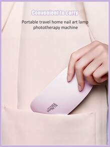 2/1 Portable UV/LED Nail Lamp - Mini Mouse Shape, 6 Lamp Beads, USB Power Supply, Foldable, Lightweight, Pocket Size, Suitable For Gel Polishing And Nail Care Powder/White Mini Mouse Nail Lamp Nail Dryer Light Portable Mini USB Power Cable Household Gel Drying Light Professional Salon Toe Light, Household DIY